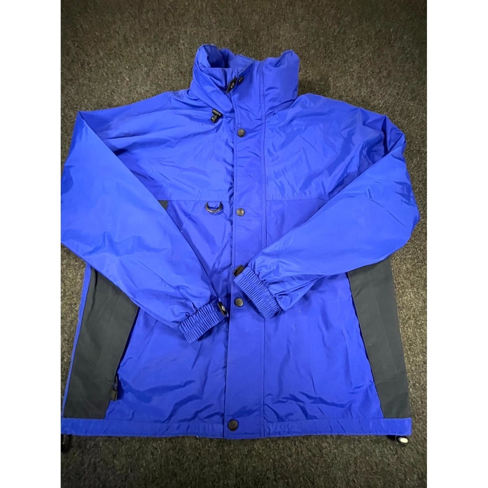 NWT Vintage North End All Climate Wear‎ Puffer Jacket Mens Large Blue Black Y2K